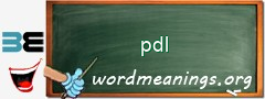 WordMeaning blackboard for pdl